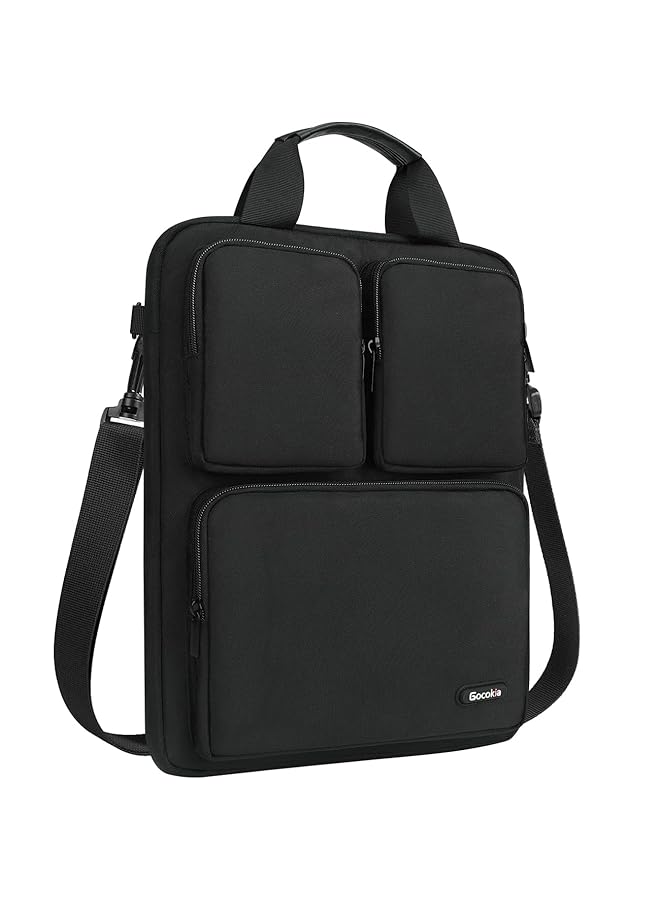 جوكوكيا حقيبة لاب توب 13 14.1 بوصة بثلاثة جيوب لماك بوك اير 13 بوصة ماك بوك برو ريتينا 14.1 بوصة حقيبة كمبيوتر محمول عبر الجسم حقيبة الكتف حقيبة رسول حقيبة حقيبة يد حقيبة حمل - Image 1