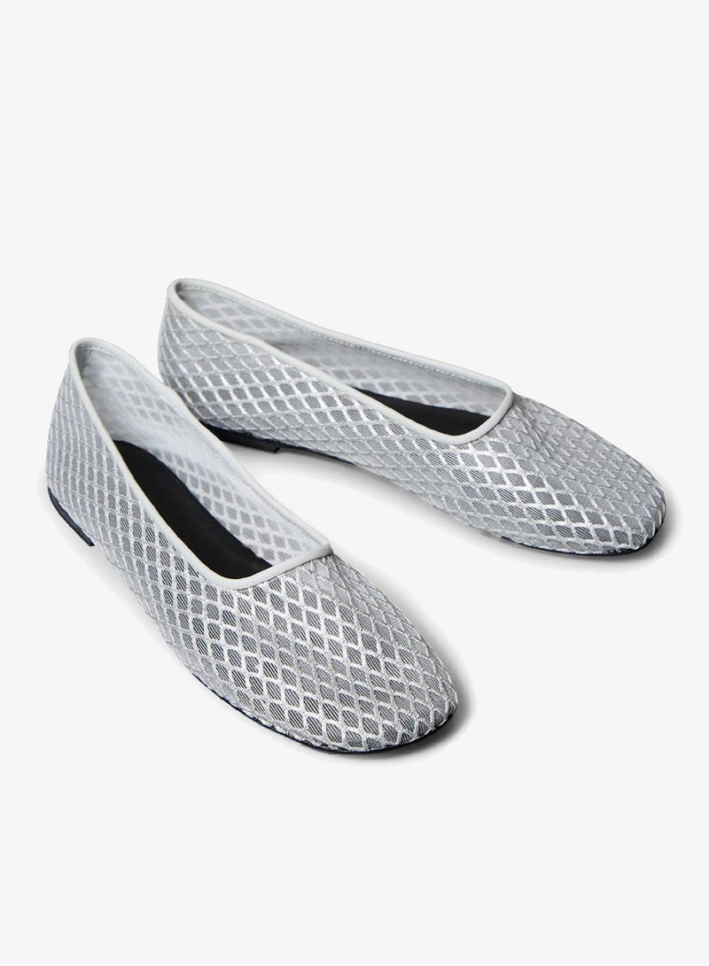 CALVIN KLEIN Shimmer Mesh Ballerinas - Image 2