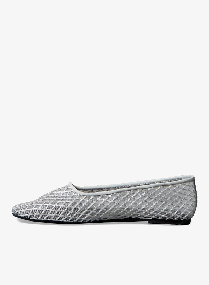 CALVIN KLEIN Shimmer Mesh Ballerinas - Image 5