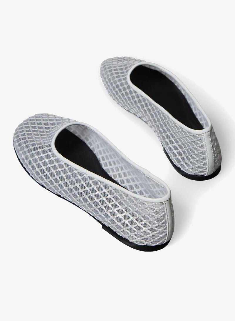 CALVIN KLEIN Shimmer Mesh Ballerinas - Image 3