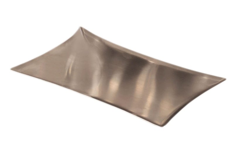 Dynore Stainless Steel Multipurpose Rectangular Serving Platter/Tea/Drink Platter/Starter,Snacks,Salad,Dessert Serving Perfect Large Tray for Kitchen or Office. - Image 1