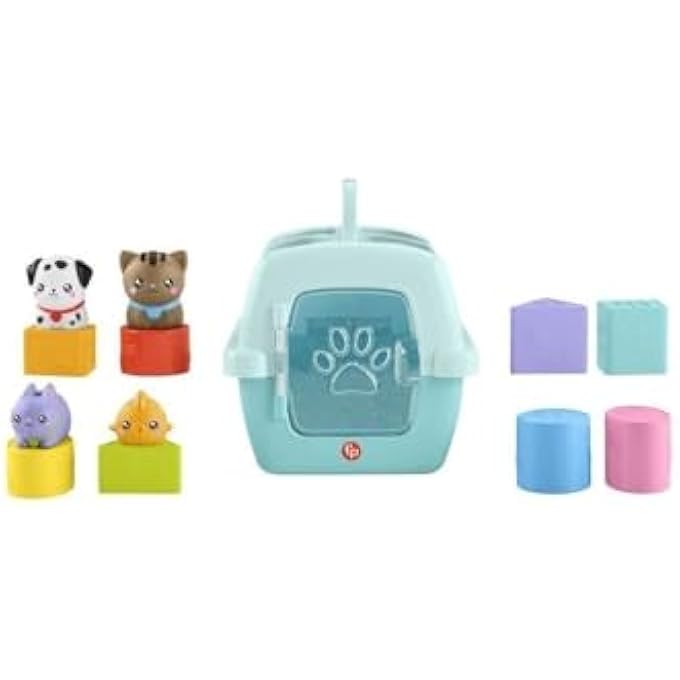 ​ BABY SHAPE SORTING TOY, FP PETS SORT & STOW PET CARRIE WITH FINE MOTOR ACTIVITIES FOR INFANTS AGES 6+ MONTHS - Image 4
