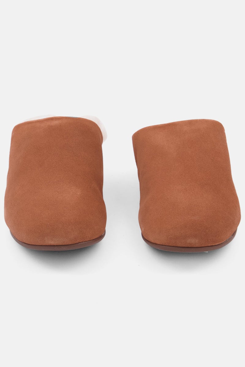 FitFlop Women Chrissie Shearling Clogs, Brown - Image 3