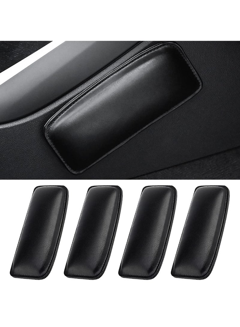 SYOSI 4 Pack Car Center Console Knee Leg Elbow Cushion Pad, Universal Soft Leather Auto Armrest Foot Knee Leggings Cover Thigh Support Comfort Elastic Pillows(Black) - Image 1