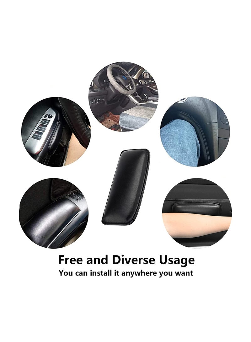 SYOSI 4 Pack Car Center Console Knee Leg Elbow Cushion Pad, Universal Soft Leather Auto Armrest Foot Knee Leggings Cover Thigh Support Comfort Elastic Pillows(Black) - Image 5