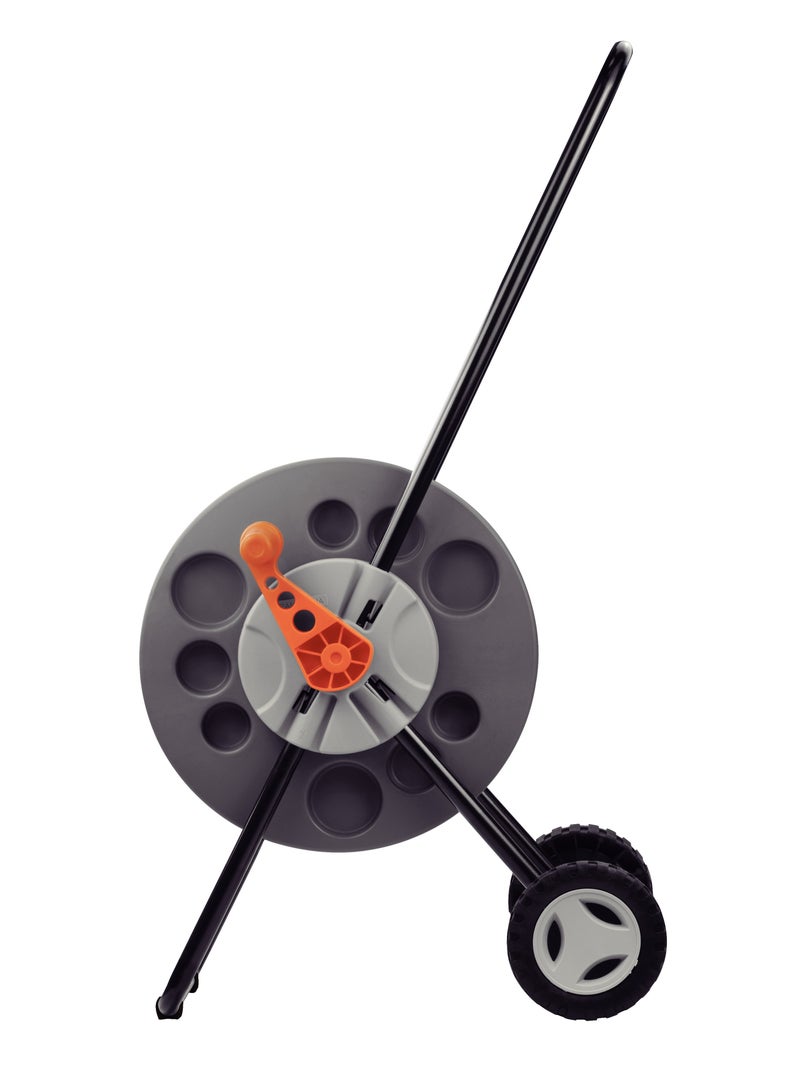 Black Garden Hose Reel with Wheels