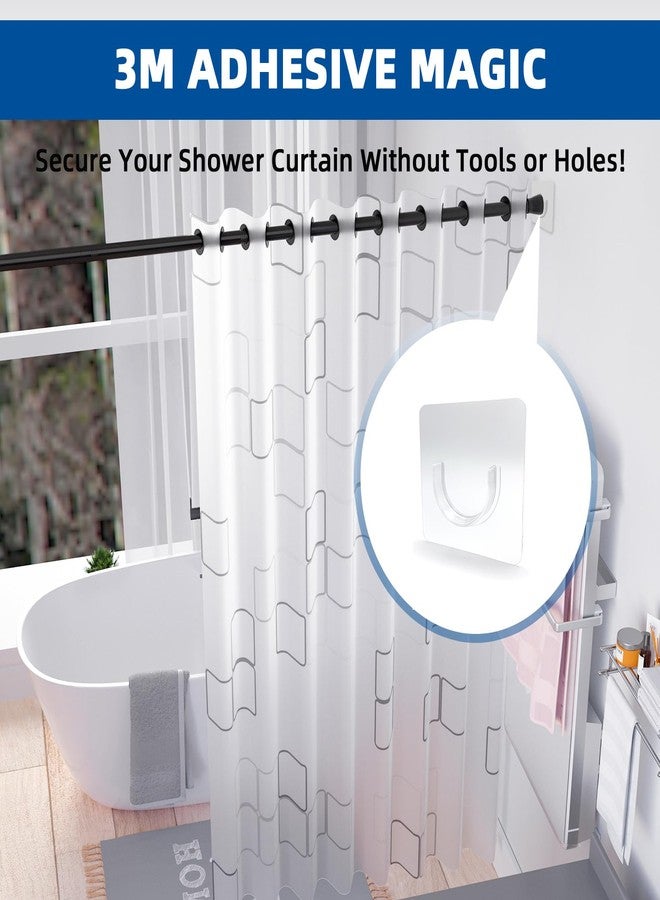 Qgond 6 PCS Shower Rod Holder with Strong Adhesive, Shower Curtain Rod Holder for Wall, Curtain Rod Bracket No Drilling (Rod not Included) - Image 4
