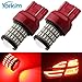 Yorkim Yorkim Ultra Bright T20 7440 7443 Red Led Bulbs for Reverse Light, 7440 Back Up Light Red, Parking Brake Light, 7440  - Image 2