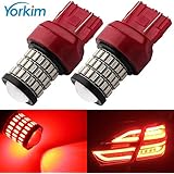 Yorkim Yorkim Ultra Bright T20 7440 7443 Red Led Bulbs for Reverse Light, 7440 Back Up Light Red, Parking Brake Light, 7440  - Image 1