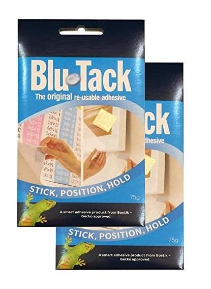Generic Lucky Blu Tack, Multipurpose Reusable Adhesive, Clean, Safe & Easy to Use, Non-Toxic, Handy (Size-75grams) Pack of 2  - Image 1