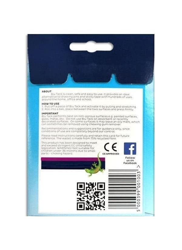 Generic Lucky Blu Tack, Multipurpose Reusable Adhesive, Clean, Safe & Easy to Use, Non-Toxic, Handy (Size-75grams) Pack of 2  - Image 3