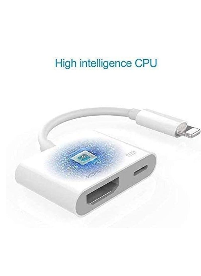 JAJEEK - [Apple MFi Certified] Lightning to HDMI Digital AV Adapter,1080P Video & Audio Sync Screen Converter AV Adapter with Charging Port for iPhone HDMI Converter to HD TV/Projector/Monitor Support All iOS - Image 1