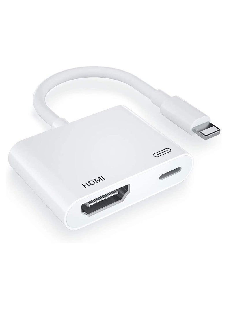 JAJEEK - [Apple MFi Certified] Lightning to HDMI Digital AV Adapter,1080P Video & Audio Sync Screen Converter AV Adapter with Charging Port for iPhone HDMI Converter to HD TV/Projector/Monitor Support All iOS - Image 1