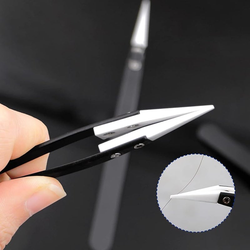 Stainless Steel ESD Tweezers Set For Electronics Repair Jewelry Craft Anti Static - Image 4