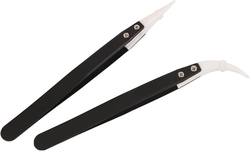 Stainless Steel ESD Tweezers Set For Electronics Repair Jewelry Craft Anti Static - Image 5