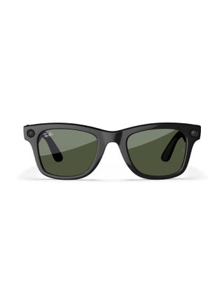 RAY-BAN Wayfarer (Gen 2) Shiny Black Frame Green Lens Standard High bridge Shiny Black Green - view 3