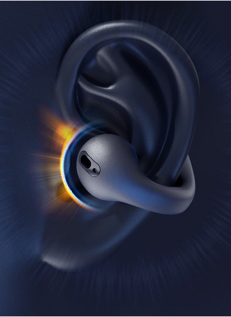 General - Wireless Ear Clip Bone Conduction Headphones, Open Sport Bone Conduction Earbuds, Bluetooth 5.3 Bone Conduction Head Set, Mini Running Workout Painless Wearing Earring Earphone - Image 1