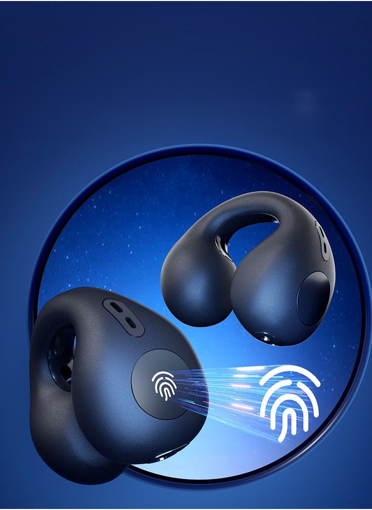General - Wireless Ear Clip Bone Conduction Headphones, Open Sport Bone Conduction Earbuds, Bluetooth 5.3 Bone Conduction Head Set, Mini Running Workout Painless Wearing Earring Earphone - Image 1