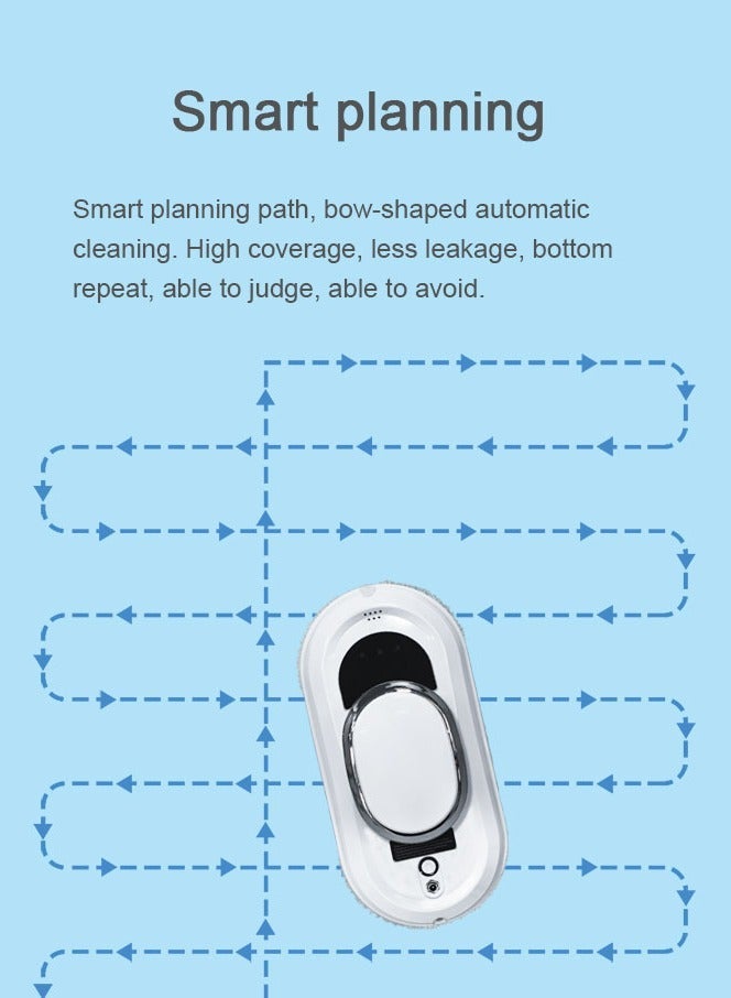 Window Cleaning Robot, Automatic Glass Cleaning Robot with Ultrasonic Water Spray And Control, Electric Smart Cleaner Machine For Outdoor/ Indoor Windows - Image 4
