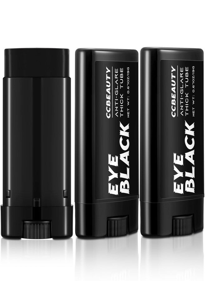 CCBeauty 3Pack Black Eye Black Stick Baseball, Halloween Face Paint Makeup, Sweatproof Drip Stick EyeBlack Football Sports Accessories, Professional Painting Kit for Cosplay Costume Party - Image 1