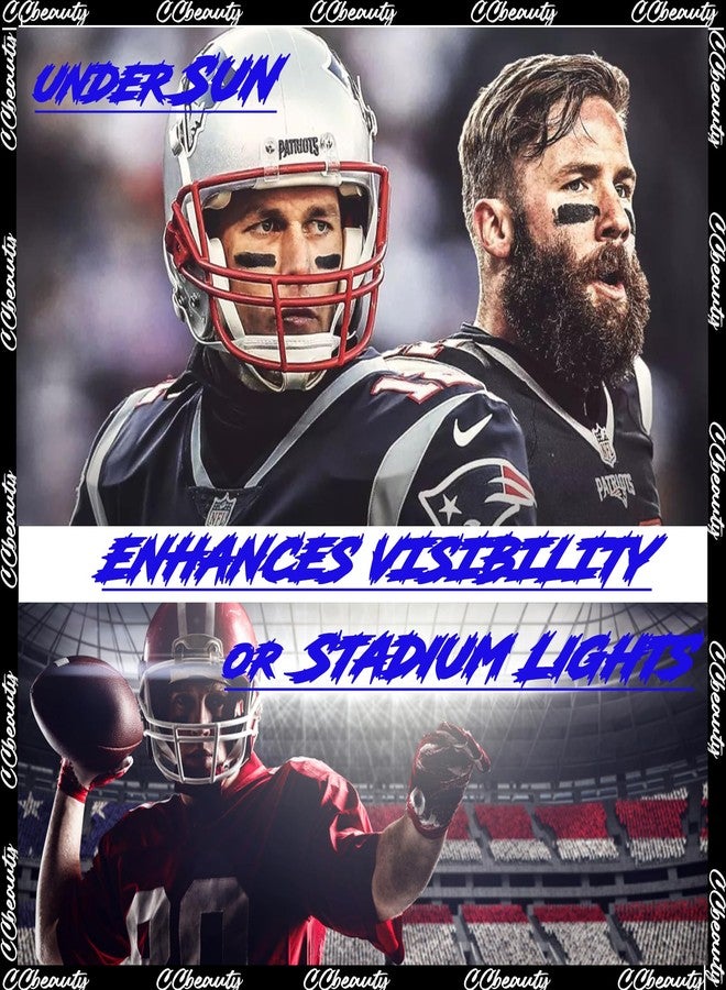 CCBeauty 3Pack Black Eye Black Stick Baseball, Halloween Face Paint Makeup, Sweatproof Drip Stick EyeBlack Football Sports Accessories, Professional Painting Kit for Cosplay Costume Party - Image 5