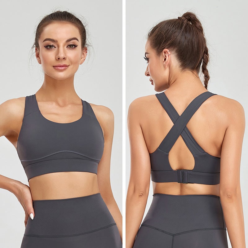 Sports Underwear Women'S High Strength Shockproof Wide Shoulder Strap Chubby Girl Large Size Bra Running Beauty Vest Fitness Yoga Bra - Image 4