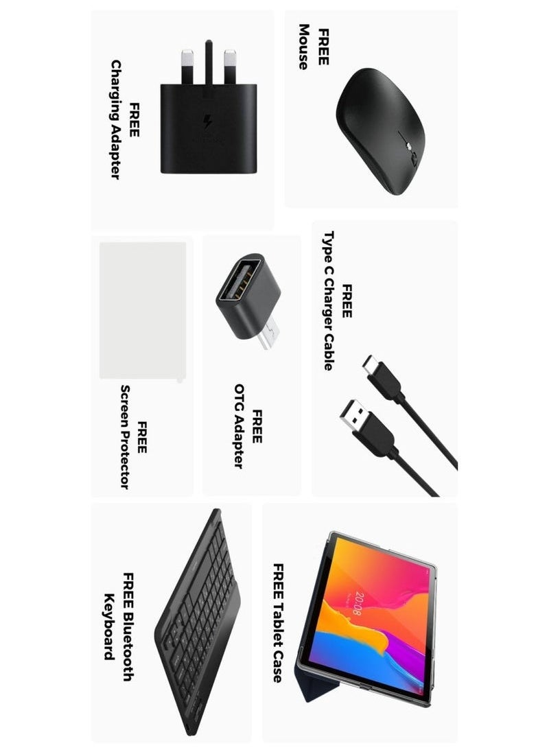 Oteeto - Oteeto TAB 10 Pro Tablet/Single SIM 5G Network/8GB RAM + 512GB ROM/5G Wifi/8000 mAh/8MP Front + 13MP Rear Camera/Quad Core 2.0GHz Processor/Android 13/Includes Keyboard,Mouse,Touch Pen,OTG,Flip Cover Green - Image 1