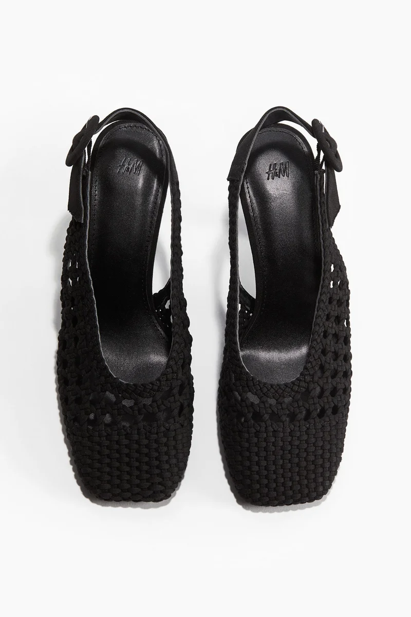 H&M Braided canvas slingbacks
