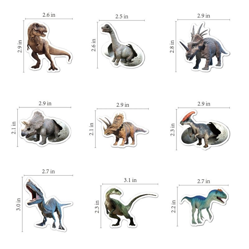 BBPOOL 100pcs Jurassic Dinosaur Stickers for Kids Waterproof Vinyl Dino Stickers for Boys Girls Teens Waterbottle Scrapbook Laptop Skateboard Computer - Image 2