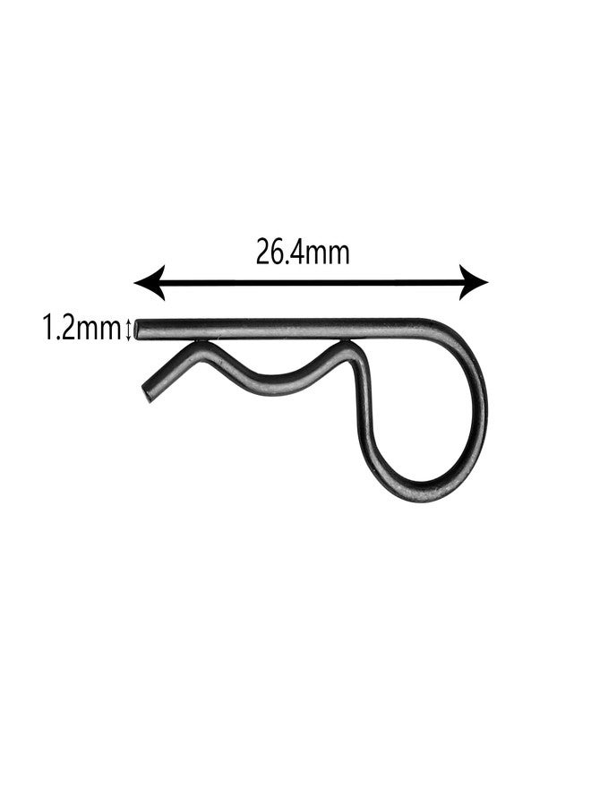 FriHobby 50pcs FriHobby RC Body Clips with Pull Tabs RC Pins Compatible with Slash Arrma Axial SCX10 Redcat Losi Tamiya HPI HSP Himoto 1/8 1/10 1/12 1/14 RC Car (Black) - Image 2