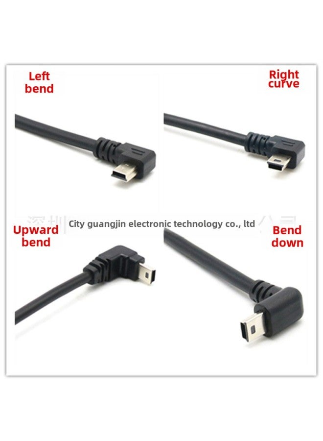 Mini T-Port Double Elbow Cable Left And Right Elbow USB Car Recorder Mini USB Charging Data Cable-Color:USB Straight Head-Mini USB Straight Bend-Line Length:50cm - Image 3