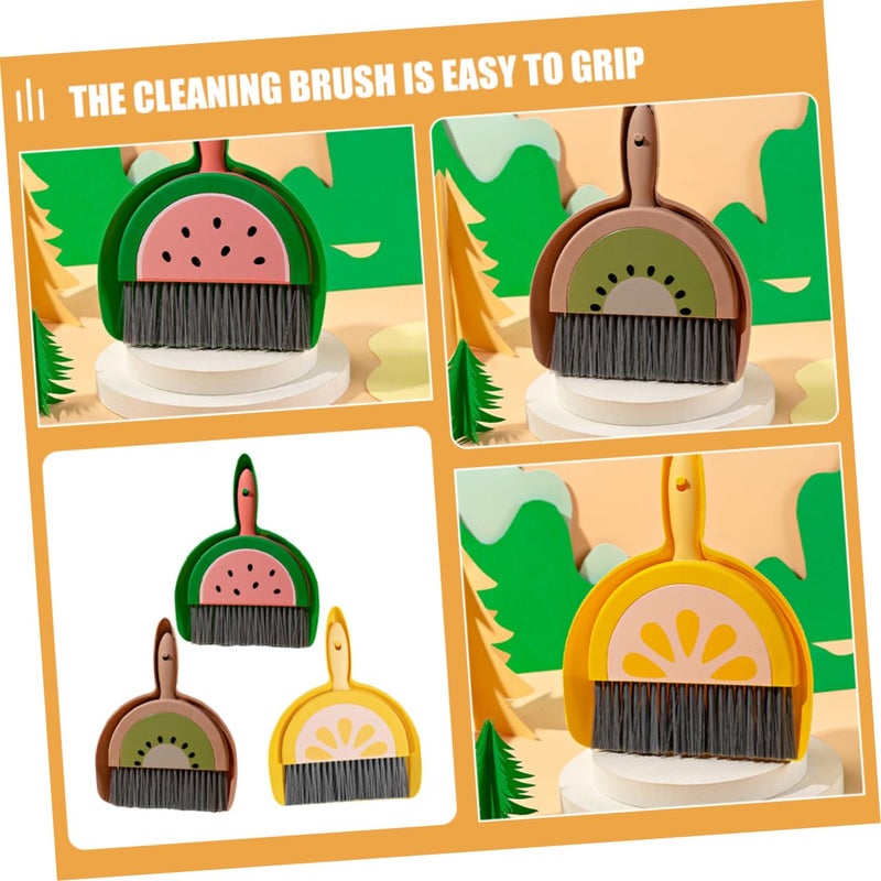 مجموعة مكنسة ومقشة صغيرة مدمجة من 3 قطع للمنزل ومكتب السيارة تنظيف فعال - Image 5