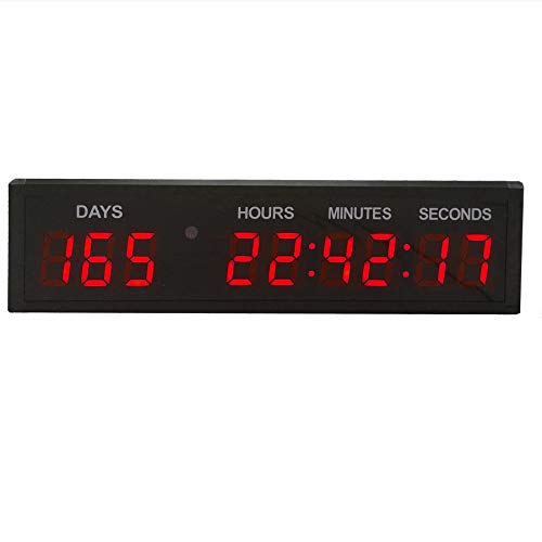 BTBSIGN LED Countdown Clock Safety Event Timer with Remote and Buttons for 1.8'' 9 Digits - Image 1