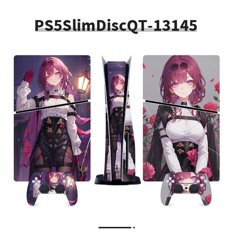 Sticker for PS5 game console digital version anime female character European and American style sticker foreign trade personalized anime color sticker