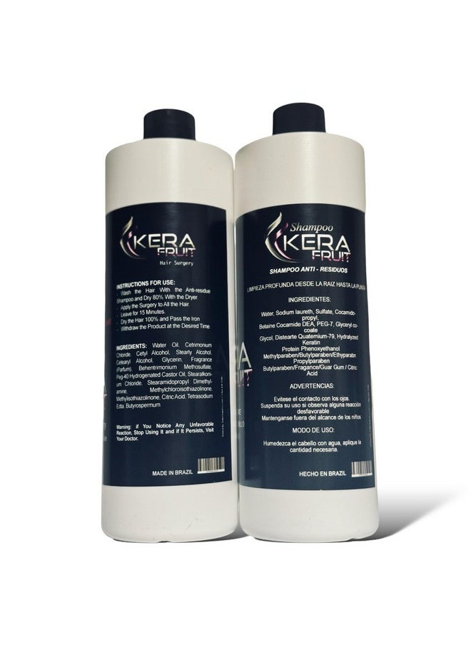 KERA FRUIT Cirugia Capilar Para El Cabello Libre De Formol Antifrizz Deep Hydratation Repair Hair Treatment Professional Results Formaldehyde Free 16Oz With Shampoo Keratin Treatment.  - Image 5