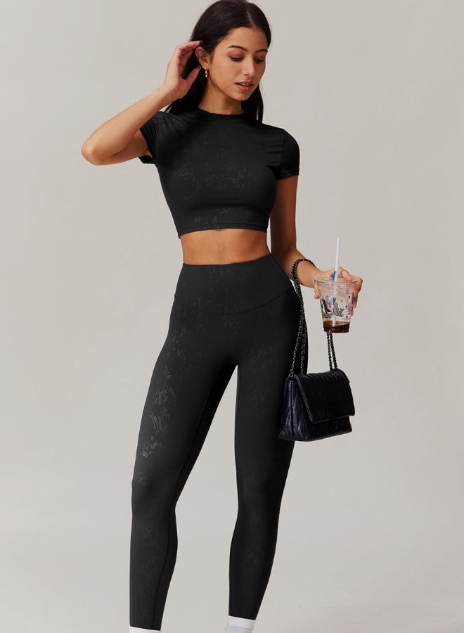 KAWN.YOGA Womens Crop Top Short Sleeves  - Image 3