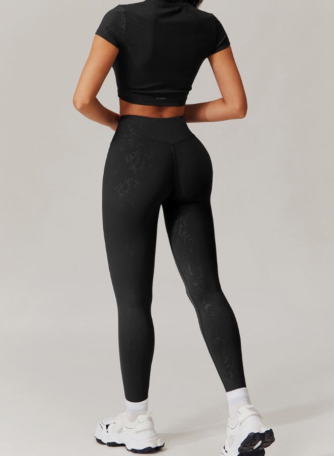 KAWN.YOGA Womens Crop Top Short Sleeves  - Image 2