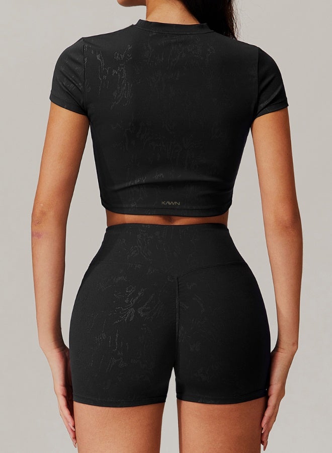 KAWN.YOGA Womens Crop Top Short Sleeves  - Image 4