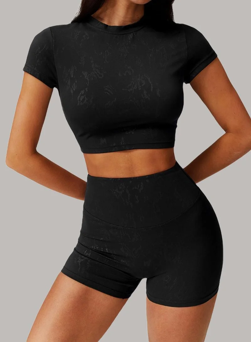 Womens Crop Top Short Sleeves