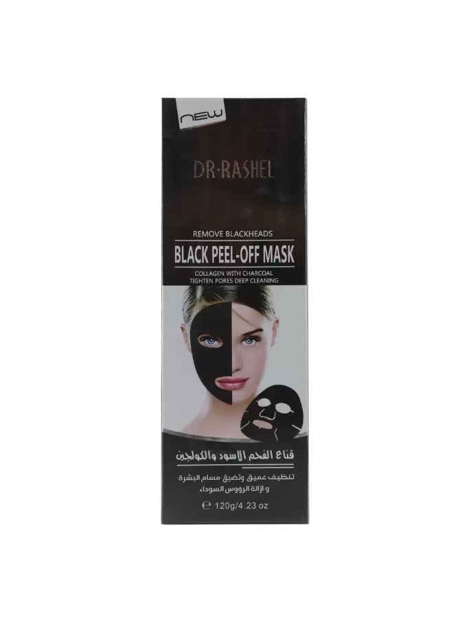 DR. RASHEL Dr.Rashel Black Peel-Off Mask, Tighten Pores And Deep Cleansing- 120gms - Image 2
