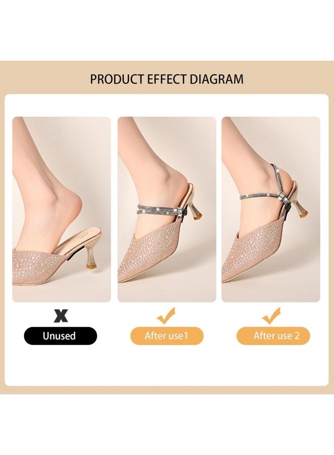 3 Pairs Elastic High Heels Shoe Straps - Rhinestone Detachable Shoe Belt for Women, Reusable Adjustable Heel Straps for Sandals & Slippers - Image 2