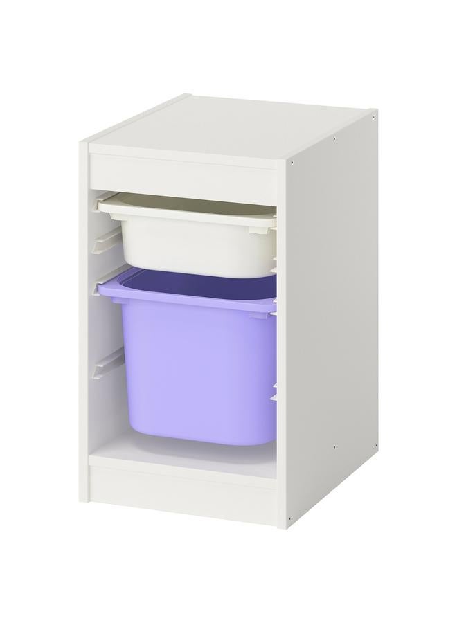 Green Tiger Storage Combination, White/Lilac, 34X44X56 Cm - Image 1