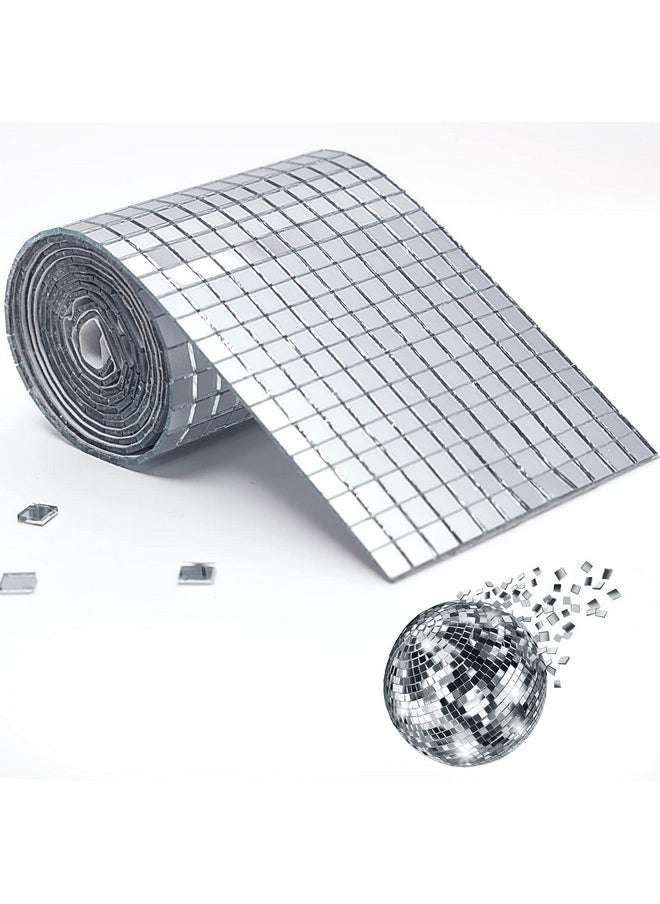 PP OPOUNT PP OPOUNT 2160 PCS Disco Ball Tiles, Self-Adhesive Mirror Tiles for Crafts, Small Mirror Mosaics Tiles for Indoor Decoration, DIY Disco Balls, Vases, Cups, Photo Frames (5 x 5 mm)  - Image 1