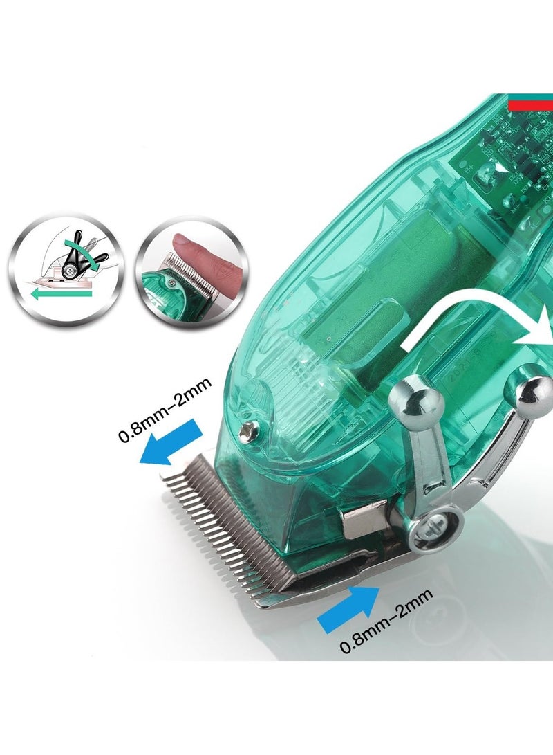 SYOSI Hair Clippers for Men, Hair Trimmer Transparent, Adjustable Beard Trimmer, Cordless Hair Trimmer Electric Barber Digital Display Clipper for Men - Image 3