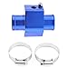 LZKZPY Universal Water Temp Joint Pipe Water Temp Temperature Joint Pipe Sensor Gauge Radiator Hose Adapter Blue 36mm - Image 2
