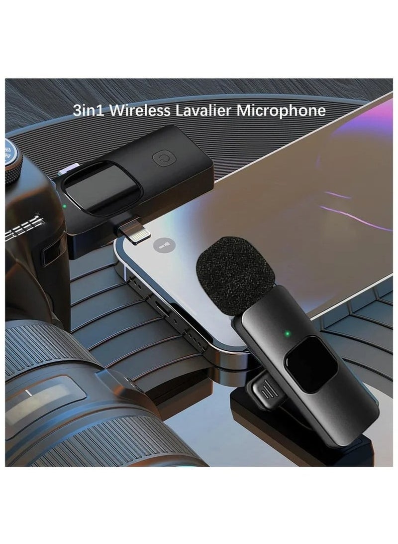 3-in-1 Wireless Lavalier Microphone for iPhone, iPad, iPhone 15 USB-C, Android, Computer, Camera – Dual Mini Clip-On Mics with Plug & Play, Intelligent Noise Reduction, Auto Sync, for Vlog, YouTube, TikTok, Live Streaming - Image 4