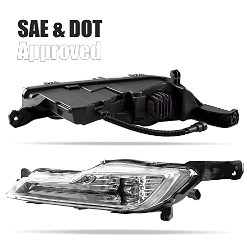 DLAA Fog Lights Led For Ford Explorer 2018 2019 Front Fog Lamps Kit Car Styling Spot Light With Cables, Clear Lens - 1 Pair - Image 3