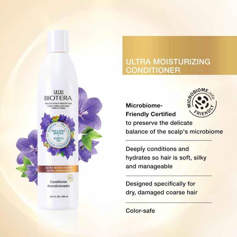 Biotera Ultra Moisturizing Conditioner | Hydrates Dry, Damaged, Coarse Hair | Microbiome Friendly | Vegan & Animal Test Free | Paraben & Sulfate Free | Color-Safe | 32 Fl Oz - Image 2