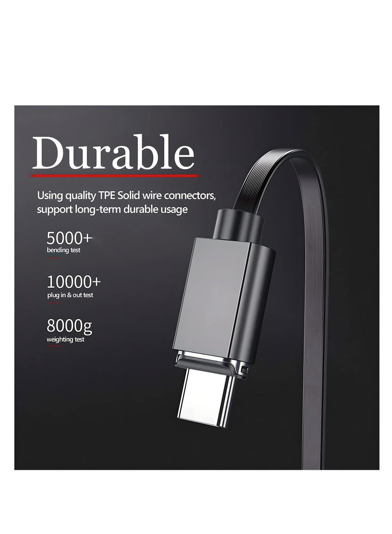 Captaintech USB Charger Cable, 3 in 1 Retractable Magnetic Charging Cable, 3ft Multi Charging Cable for Travel, Compatible with USB Type C, Micro USB and iPhone Devices - Image 4