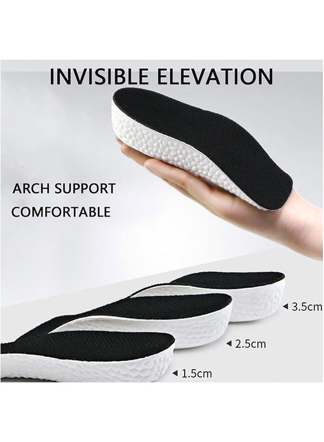 1 Pair Invisible Height Increasing Insoles, 2.5cm Heel Lift Foot Pads for Men & Women, Breathable Shock Absorbing Sports Inserts - Image 2